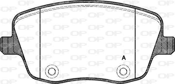 OPEN PARTS Комплект тормозных колодок, дисковый тормоз BPA0775.00